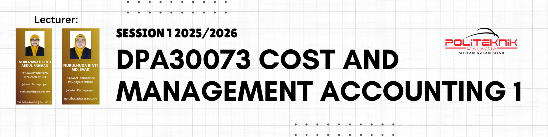 SESI 1 2025/2026 DPA30073 COST AND MANAGEMENT ACCOUNTING 1